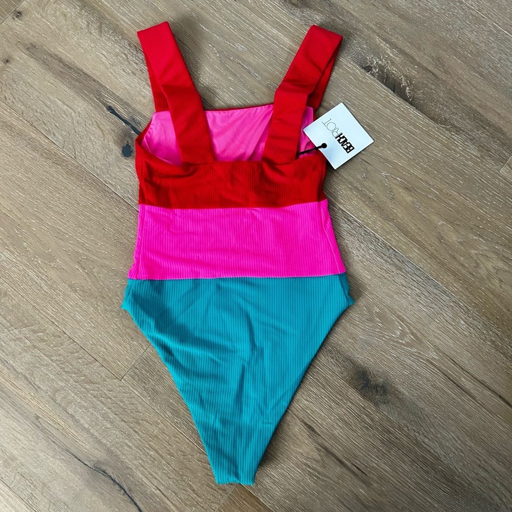Beach Riot Color Block One Piece NWT - Picture 2 of 5